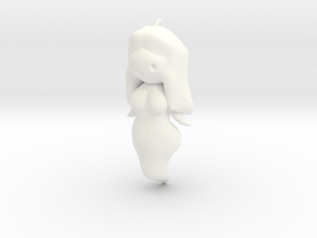 BooGhast the Little Ghost Girl Charm in White Processed Versatile Plastic