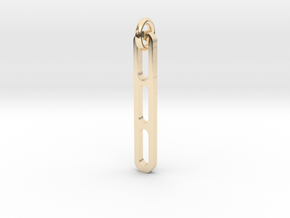 Classy Elegant Pendant (3cm) in 14k Gold Plated Brass