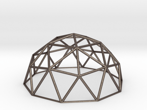 Geodesic Dome in Polished Bronzed Silver Steel