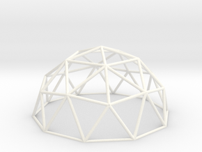 Geodesic Dome in White Processed Versatile Plastic