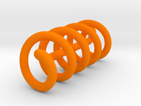 Continuous Helix Large in Orange Processed Versatile Plastic