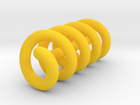 Continuous Helix Small in Yellow Processed Versatile Plastic