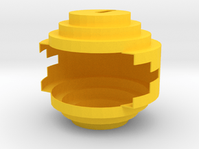 PendantHungryYellow in Yellow Processed Versatile Plastic