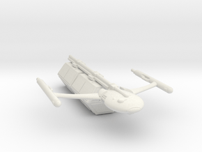 Civilian Modular Freighter with Two Hexagonal Pods in White Natural Versatile Plastic