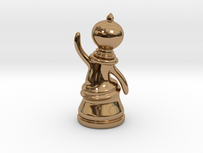 Waving Pawn in Polished Brass