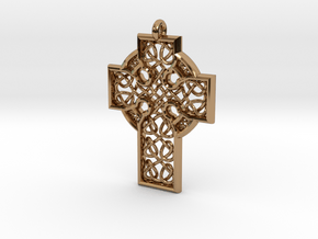 Celtic Cross in Polished Brass