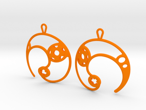 Enso No. 2 Earrings in Orange Processed Versatile Plastic