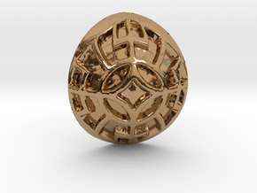 Norse Motif Pendant in Polished Brass