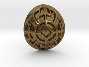 Norse Motif Pendant in Polished Bronze
