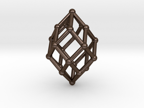0517 Polar Zonohedron V&E [5] #002 in Polished Bronze Steel