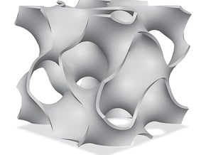 Gyroid Math Geometry in Tan Fine Detail Plastic