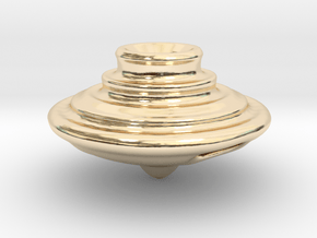 Impeller Top v2 in 14k Gold Plated Brass