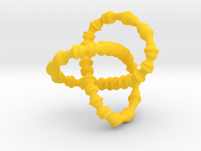 Deformed Torus Knot in Yellow Processed Versatile Plastic