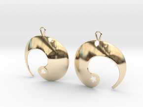 Enso No. 1 Earrings in 14k Gold Plated Brass