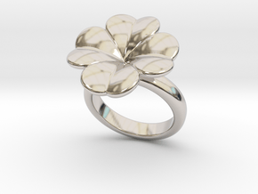 Lucky Ring 22 - Italian Size 22 in Rhodium Plated Brass