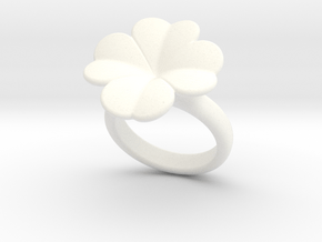 Lucky Ring 22 - Italian Size 22 in White Processed Versatile Plastic