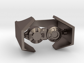 Empire TIE Bomber  in Polished Bronzed Silver Steel: 8 / 56.75