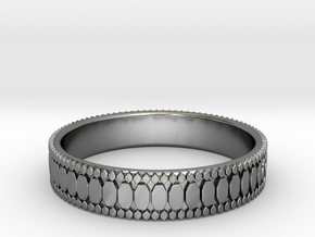 Ø0.687 inch/Ø17.45 mm Ring in Polished Silver