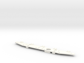 Defender Rear Bumper - Tab Mounts Only in White Processed Versatile Plastic