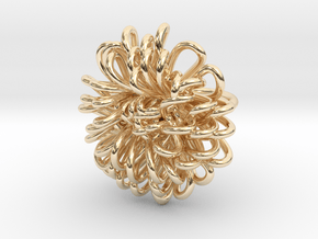 Ring 'Wiener Blume', Size 4 (Ø 14.8 mm) in 14k Gold Plated Brass