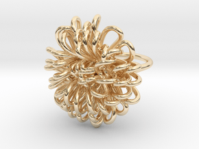 Ring 'Wiener Blume', Size 8.5 (Ø 18.6 mm) in 14k Gold Plated Brass