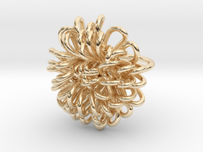 Ring 'Wiener Blume', Size 7 (Ø 17.3 mm) in 14k Gold Plated Brass