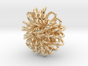Ring 'Wiener Blume', Size 4.5 (Ø 15.2 mm) in 14k Gold Plated Brass