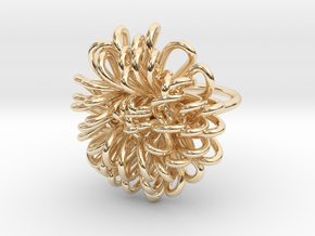 Ring 'Wiener Blume', Size 8 (Ø 18.2 mm) in 14k Gold Plated Brass