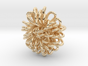 Ring 'Wiener Blume', Size 5 (Ø 15.6 mm) in 14k Gold Plated Brass