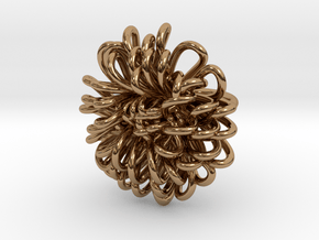 Ring 'Wiener Blume', Size 3.5 (Ø 14.4 mm) in Polished Brass