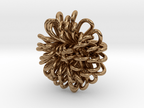 Ring 'Wiener Blume', Size 3 (Ø 14 mm) in Polished Brass