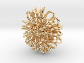 Ring 'Wiener Blume', Size 3 (Ø 14 mm) in 14k Gold Plated Brass