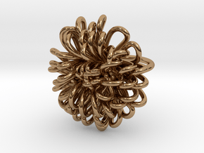 Ring 'Wiener Blume', Size 6 (Ø 16.45 mm) in Polished Brass