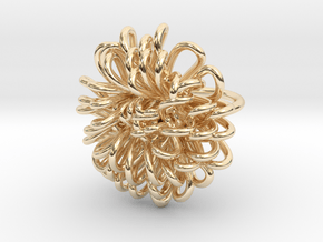 Ring 'Wiener Blume', Size 6 (Ø 16.45 mm) in 14k Gold Plated Brass