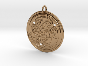 Norse Motif Round Medallion (for precious metals) in Polished Brass