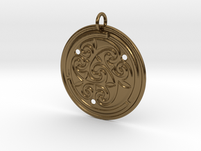 Norse Motif Round Medallion (for precious metals) in Polished Bronze