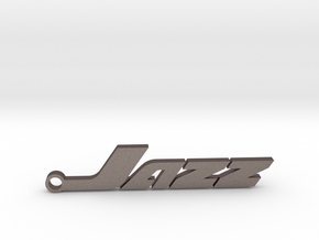 Honda Jazz - keychain in Polished Bronzed Silver Steel