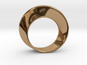 Mobius Strip Ring (Size 7) in Polished Brass