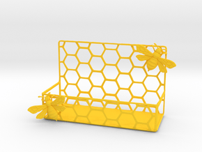 Honey Bee Card Holder in Yellow Processed Versatile Plastic