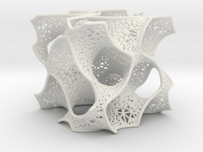 Gyroid Mesh Pattern in White Natural Versatile Plastic