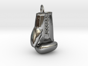 Boxing glove pendant in Fine Detail Polished Silver