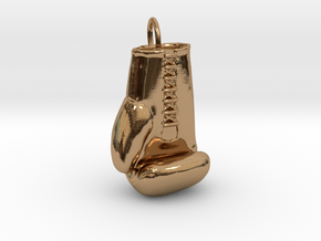 Boxing glove pendant in Polished Brass