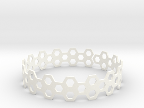 BeeHive Bracelet in White Processed Versatile Plastic