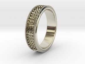 Ø0.666 inch/Ø16.92 Mm Detailed Ring in 14k White Gold