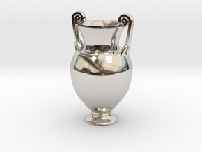 greek vase pendant in Rhodium Plated Brass