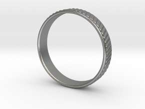 Ø0.768 inch Ø19.51 Corrugated Ring in Natural Silver