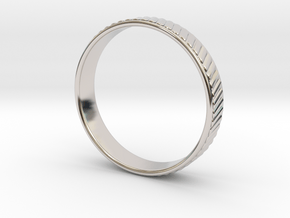 Ø0.768 inch Ø19.51 Corrugated Ring in Platinum