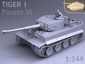 1/144 - TIGER I TANK in Smooth Fine Detail Plastic
