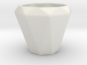 Diamond Esspresso Cup in White Natural Versatile Plastic
