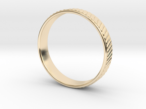 Ø0.768 inch Ø19.51 Corrugated Ring in 14k Gold Plated Brass